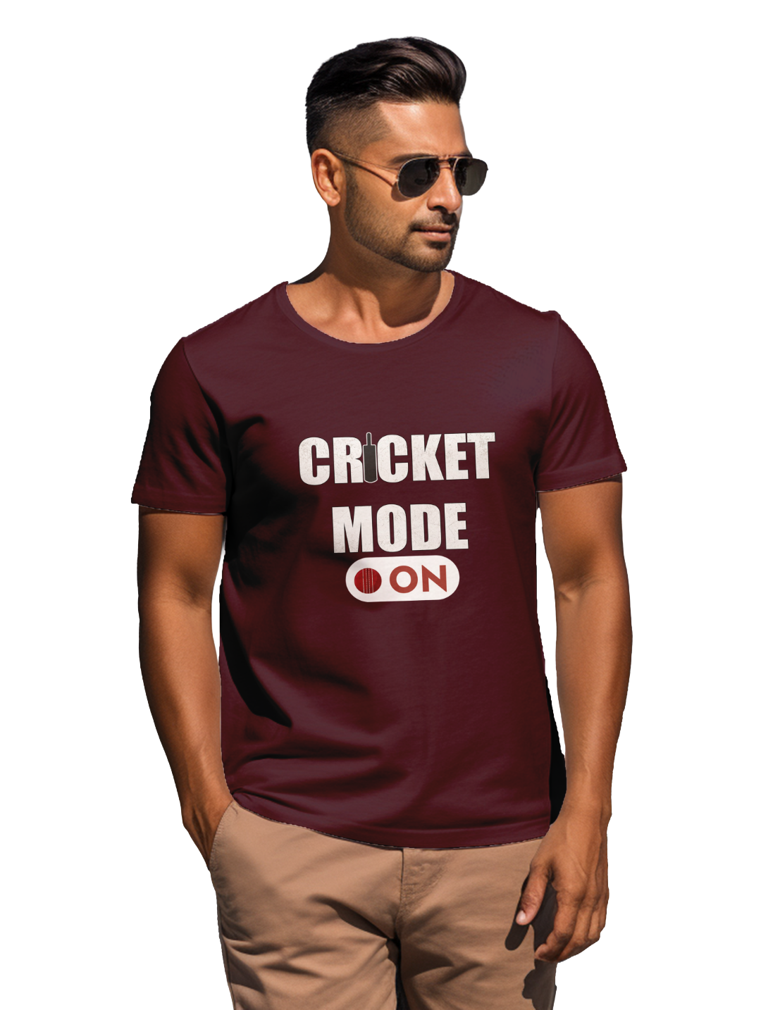 Mens Cricket Mode On T-shirt