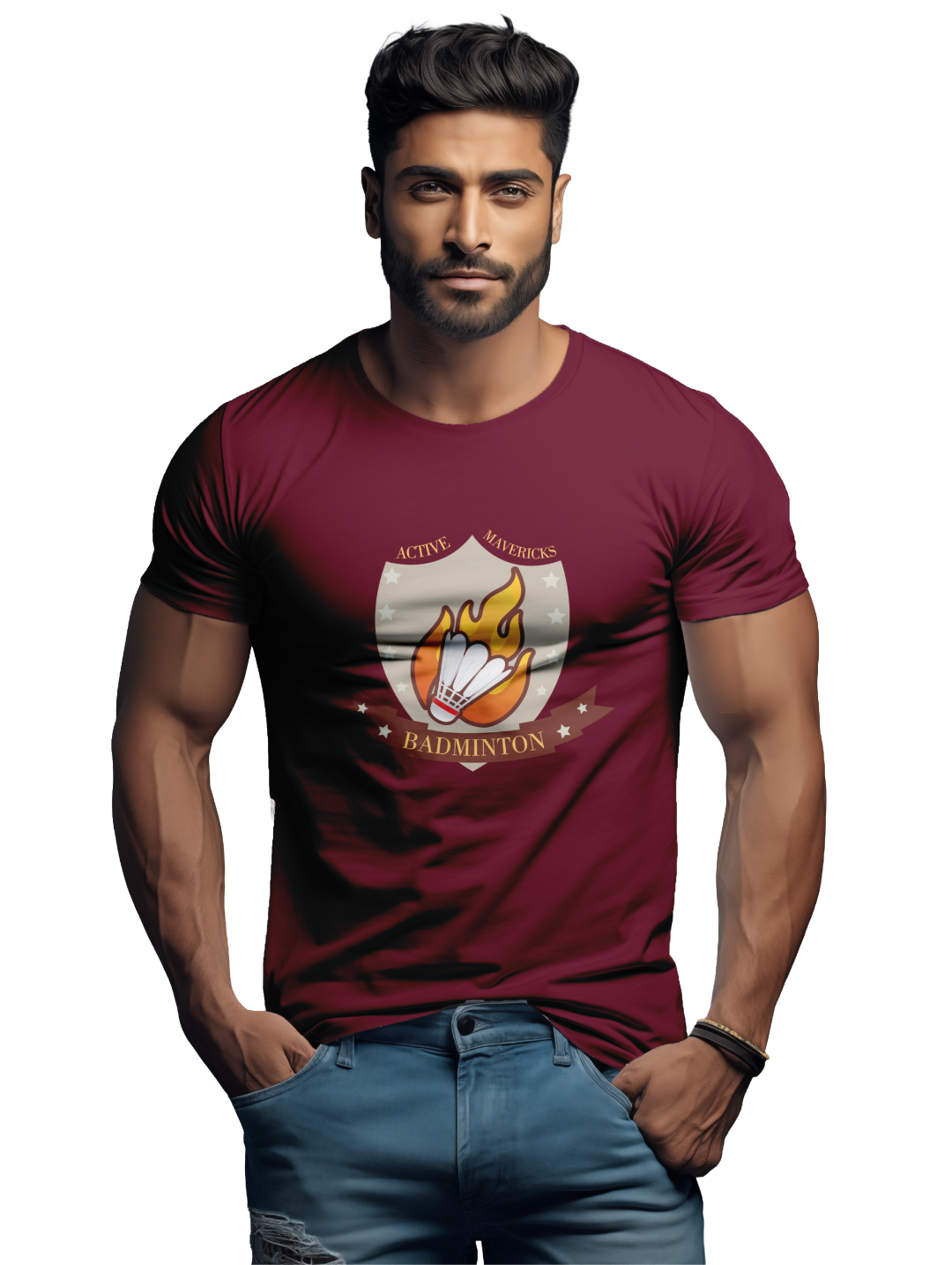 Men's ACTIVE MAVERICKS BADMINTON T-Shirt