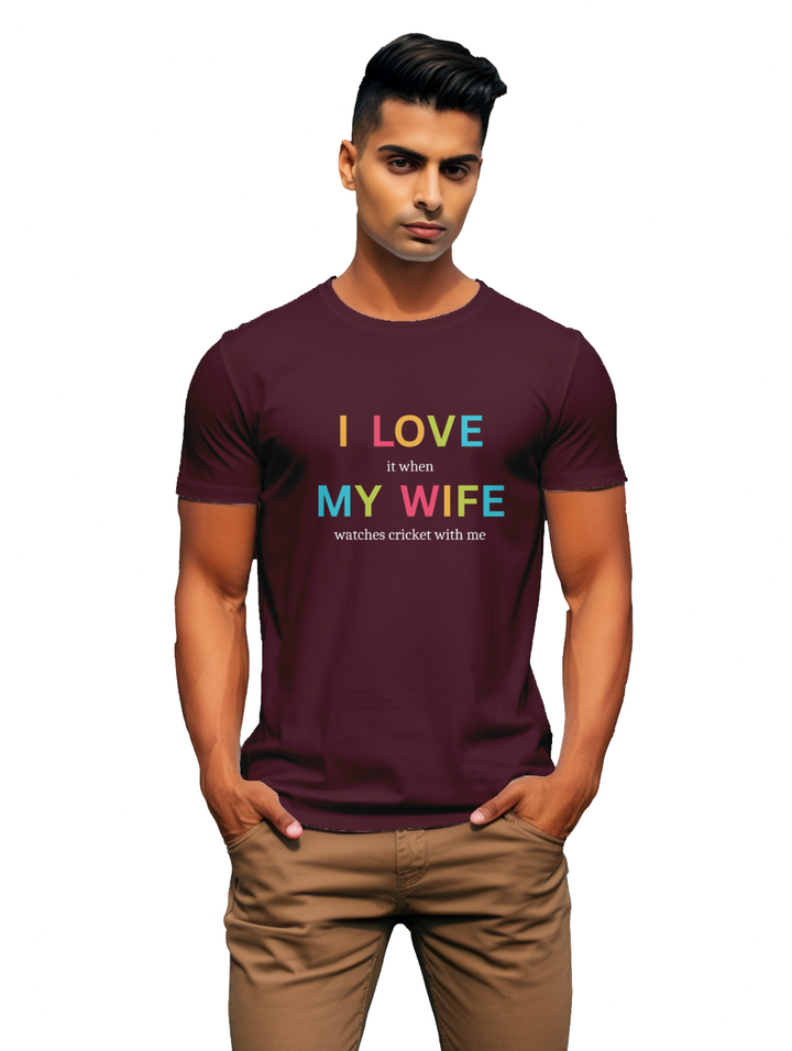 Men's love my wife T-shirt
