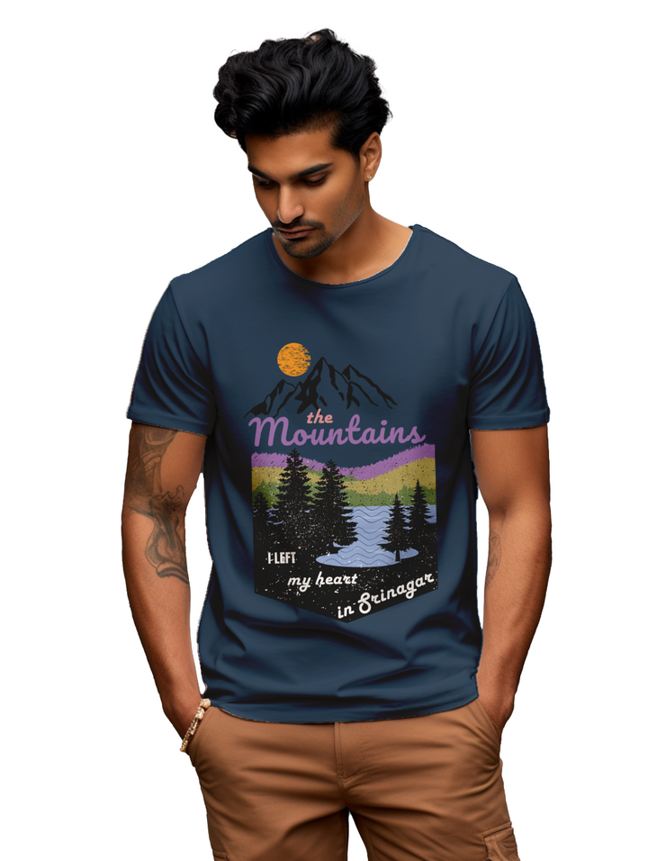 Mens  Left my heart in Srinagar T-Shirt