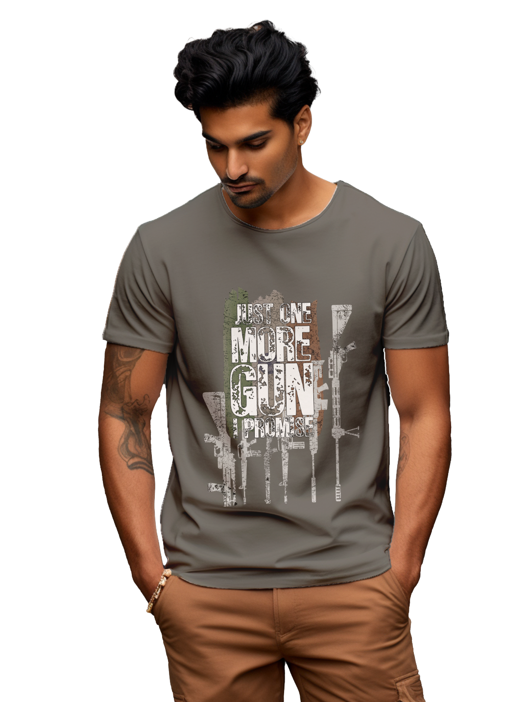 Mens Just one more gun I promise t-shirt