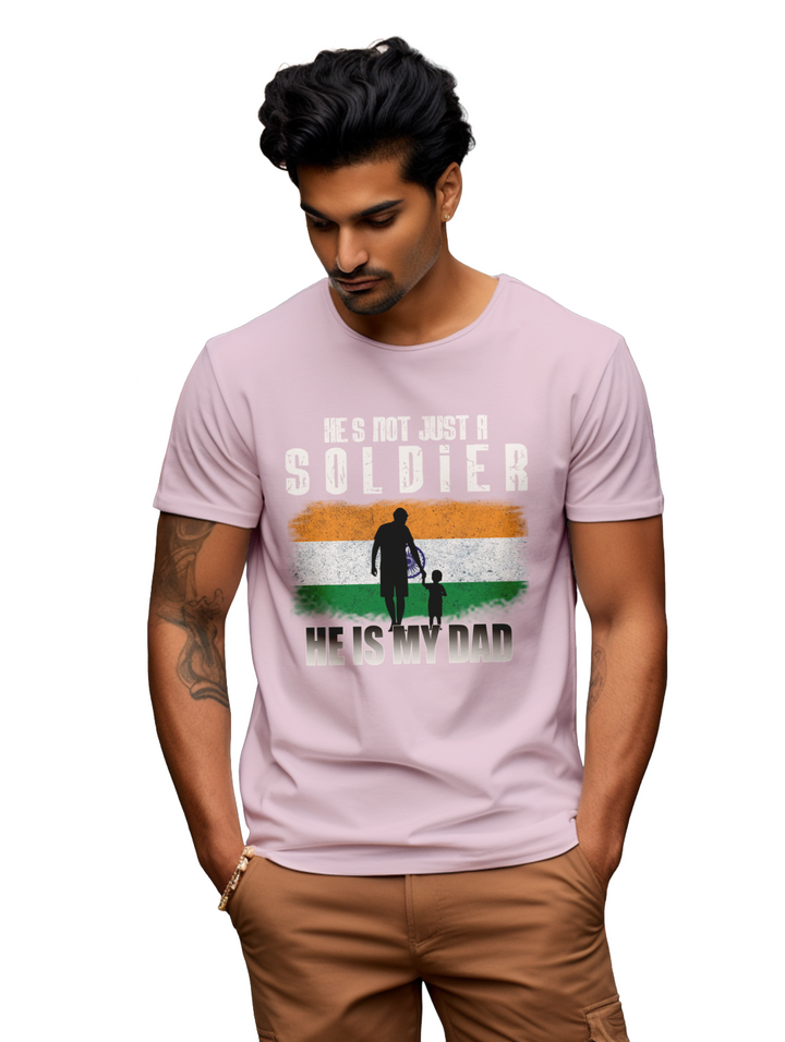 Mens He's not just a soldier he is my dad t-shirt