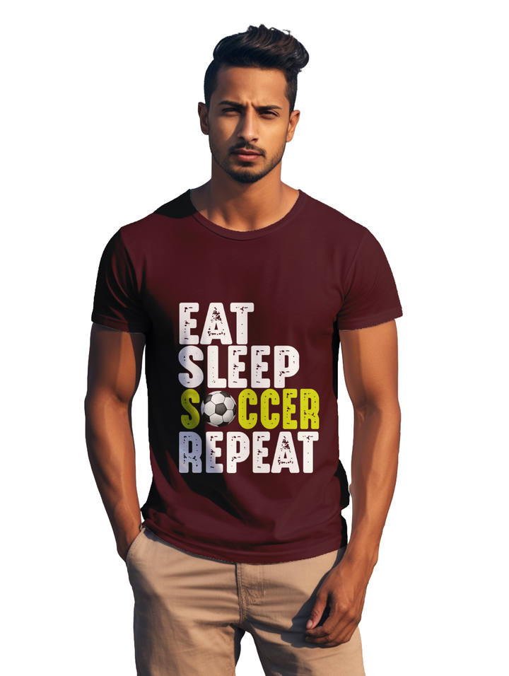men's Eat Sleep Soccer Repeat