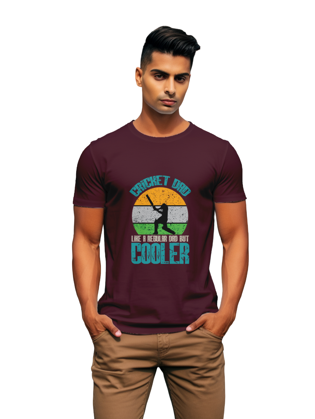 Mens Cricket_ Dad T-shirt