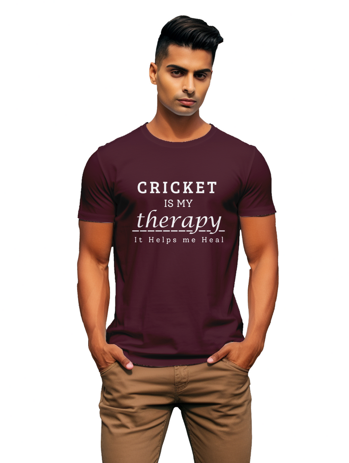 Men's Cricket is my Theraphy T-shirt