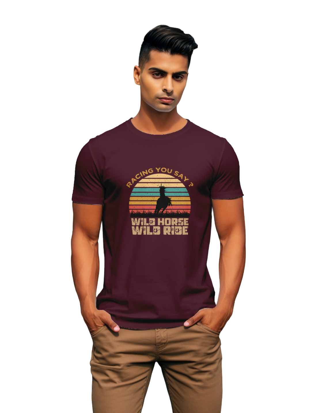 Men's Racing Wild Horse Ride Inspired T-Shirt