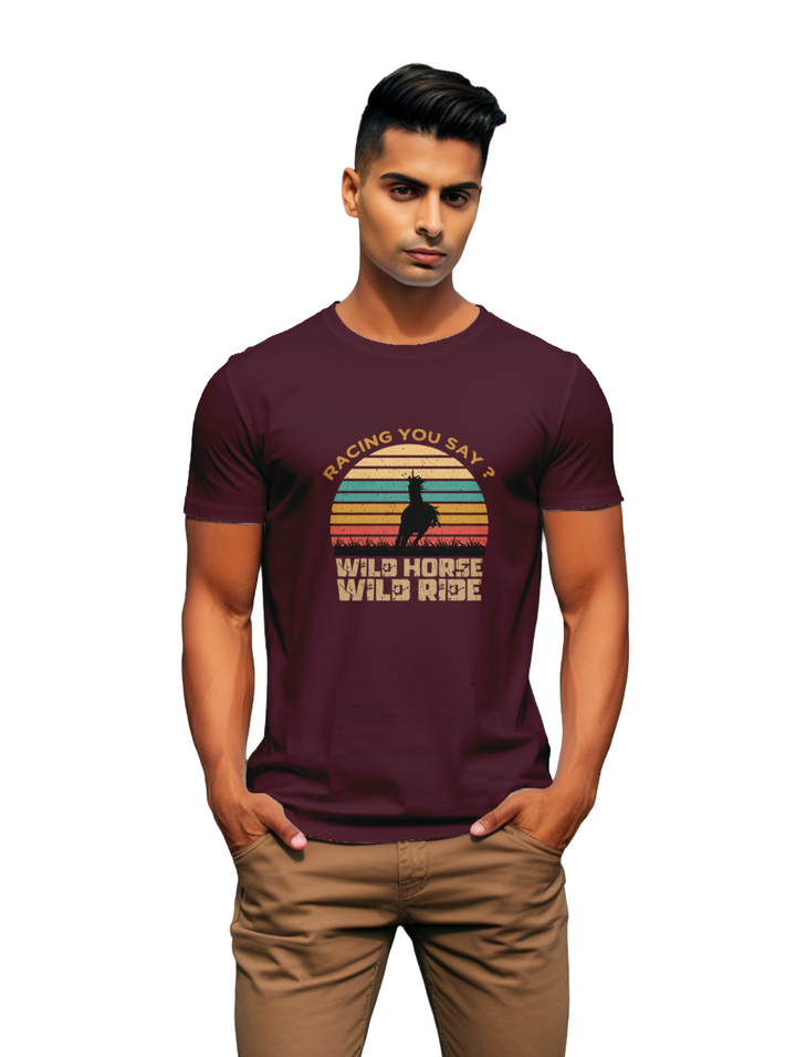 Men's Racing Wild Horse Ride Inspired T-Shirt