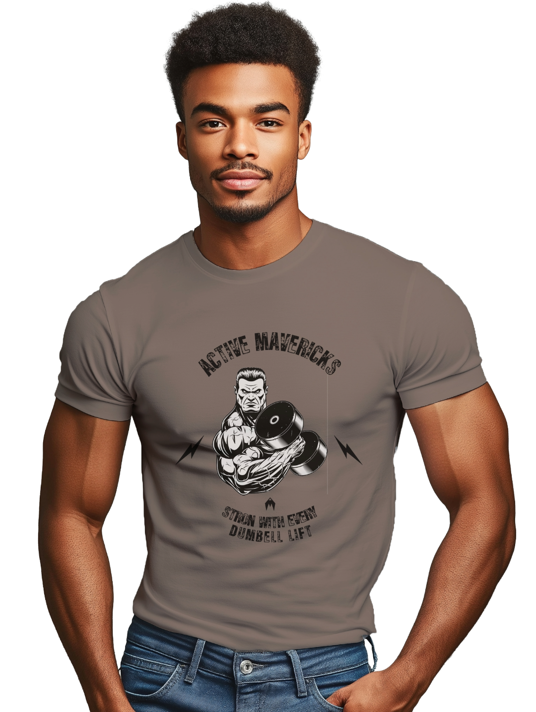 Mens dumbell lift T-Shirt