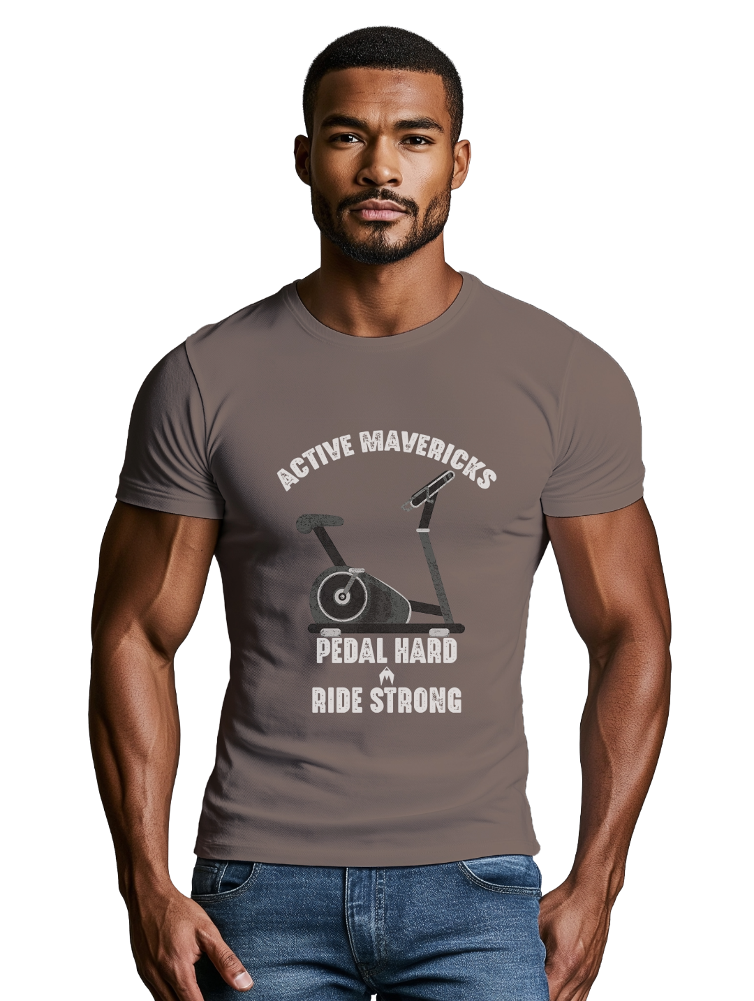 Mens PEDAL HARD, RIDE STRONG T-Shirt