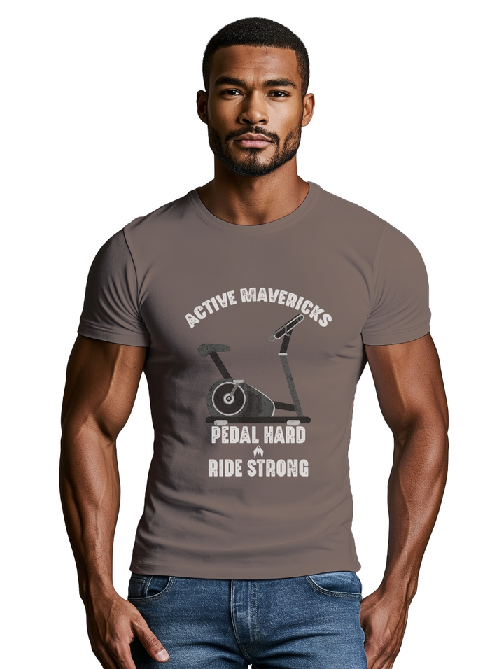 Mens PEDAL HARD, RIDE STRONG T-Shirt