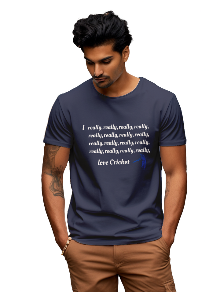 Men's really love cricket T-shirt
