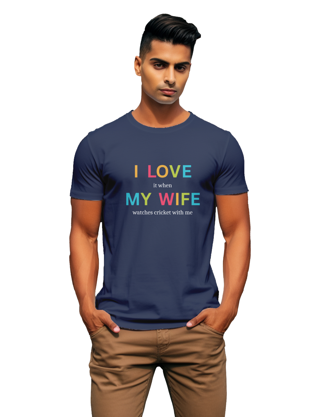 Men's love my wife T-shirt