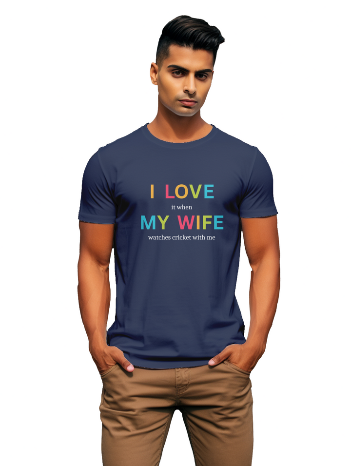 Men's love my wife T-shirt