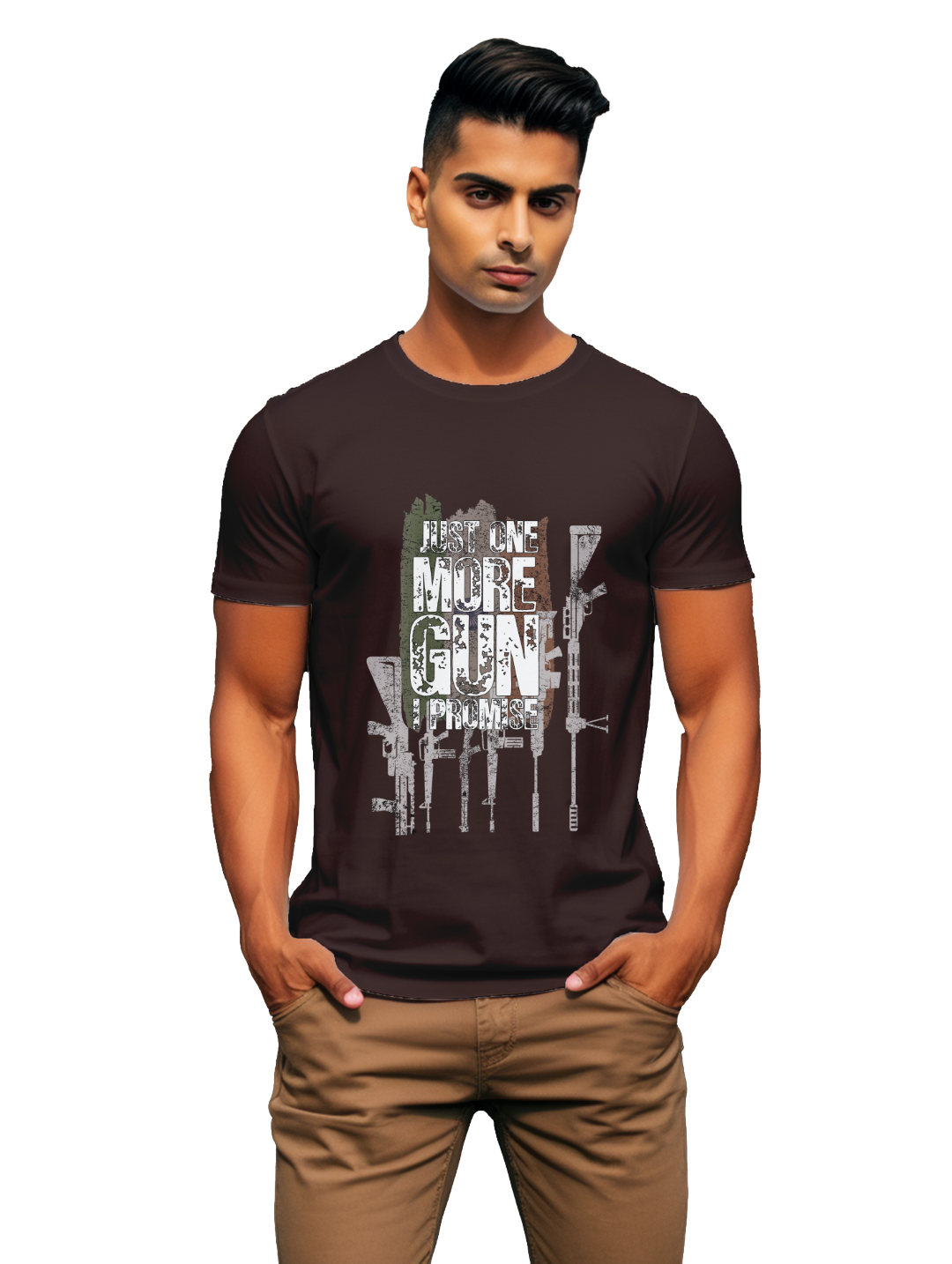 Mens Just one more gun I promise t-shirt