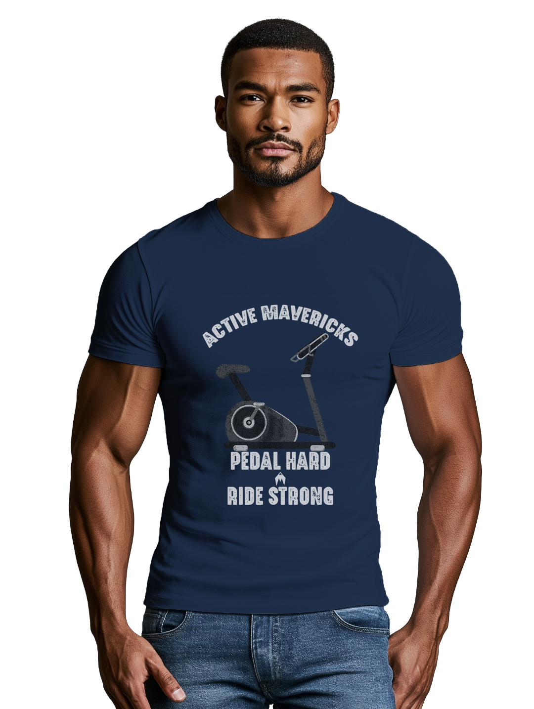 Mens PEDAL HARD, RIDE STRONG T-Shirt