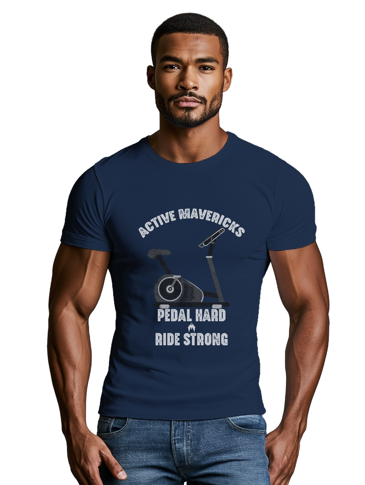 Mens PEDAL HARD, RIDE STRONG T-Shirt
