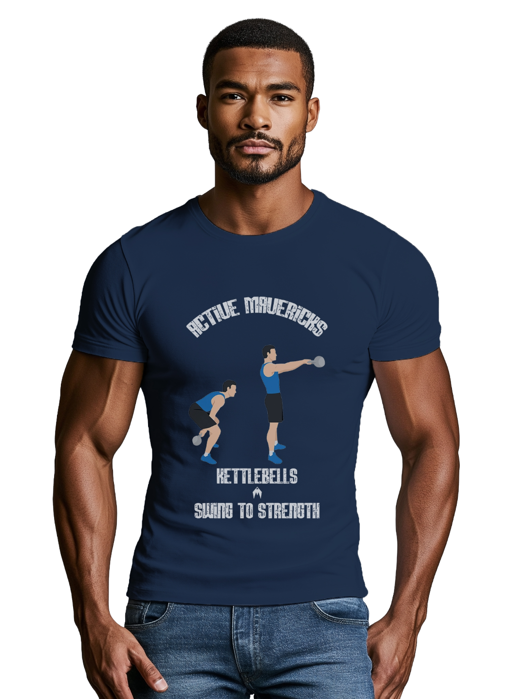Mens kettlebells swing T-Shirt