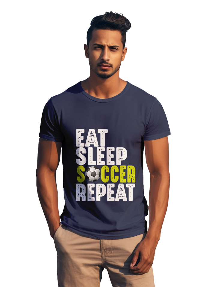 men's Eat Sleep Soccer Repeat