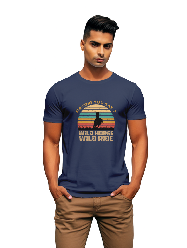 Men's Racing Wild Horse Ride Inspired T-Shirt