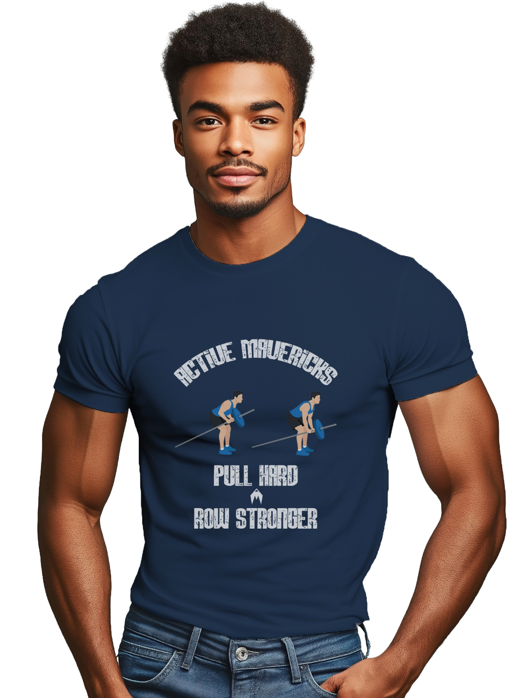 Mens PULL HARD, ROW STRONGER T-Shirt