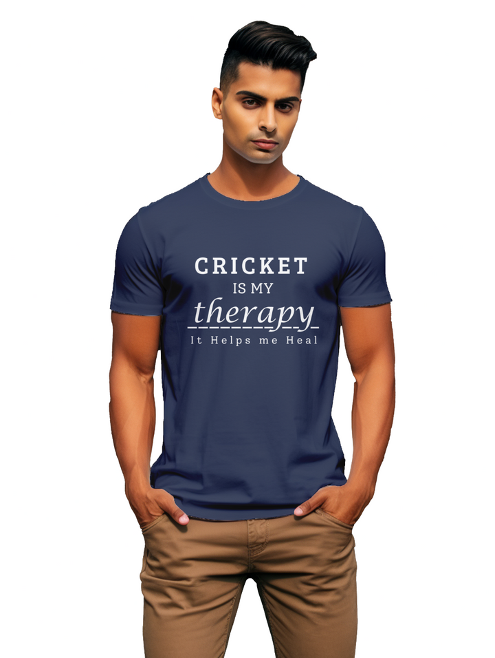 Men's Cricket is my Theraphy T-shirt