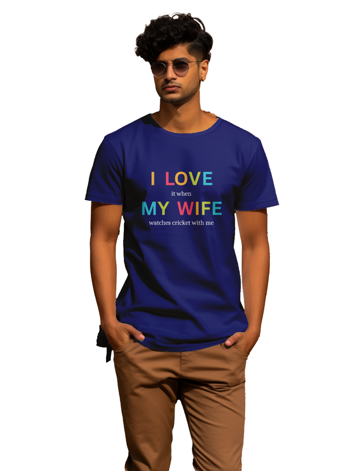 Men's love my wife T-shirt