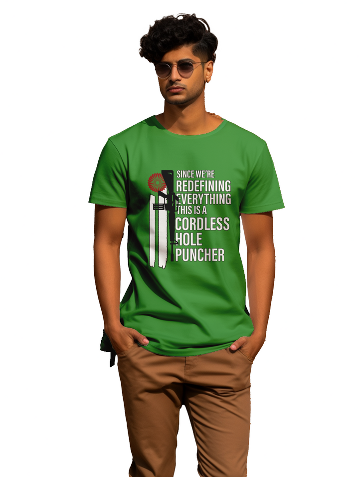 mens Cordless hole Puncher T-shirt