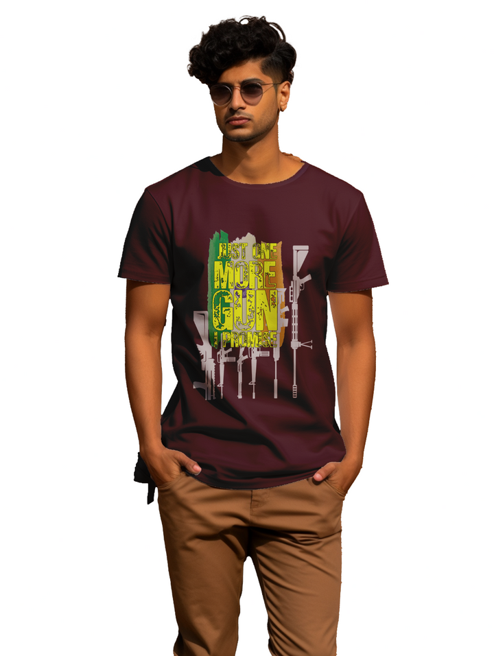 Mens Just one more gun I promise t-shirt