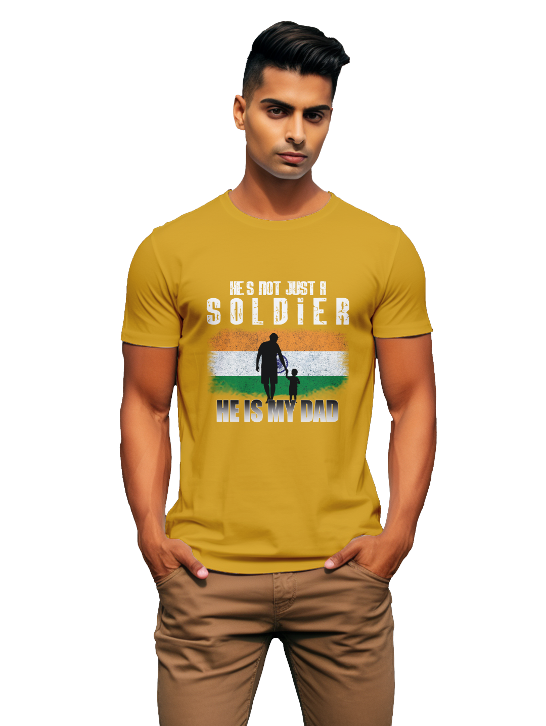 Mens He's not just a soldier he is my dad t-shirt