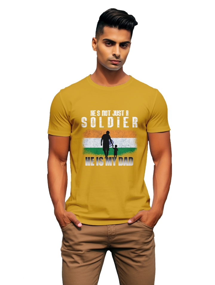 Mens He's not just a soldier he is my dad t-shirt