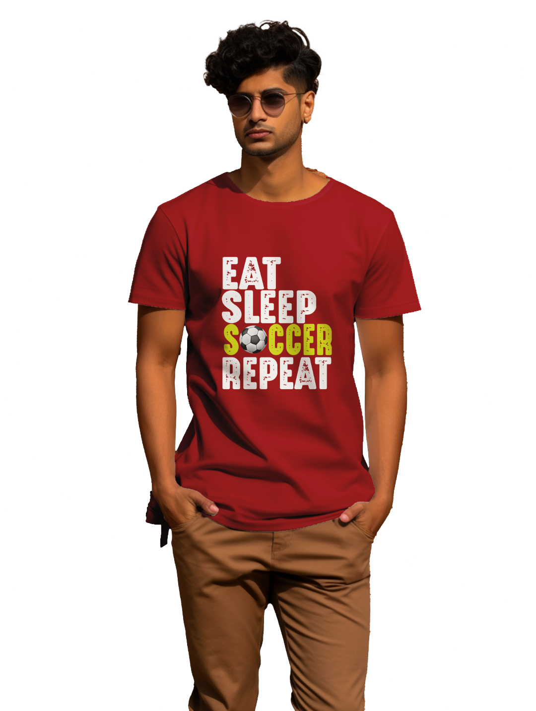 men's Eat Sleep Soccer Repeat