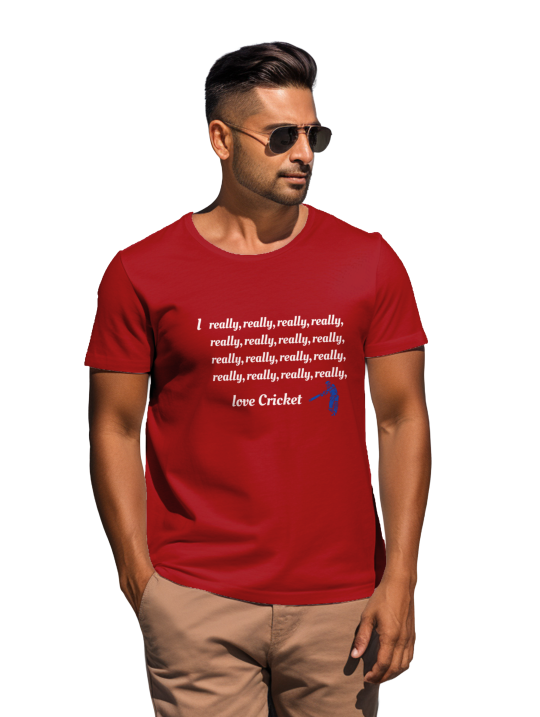 Men's really love cricket T-shirt
