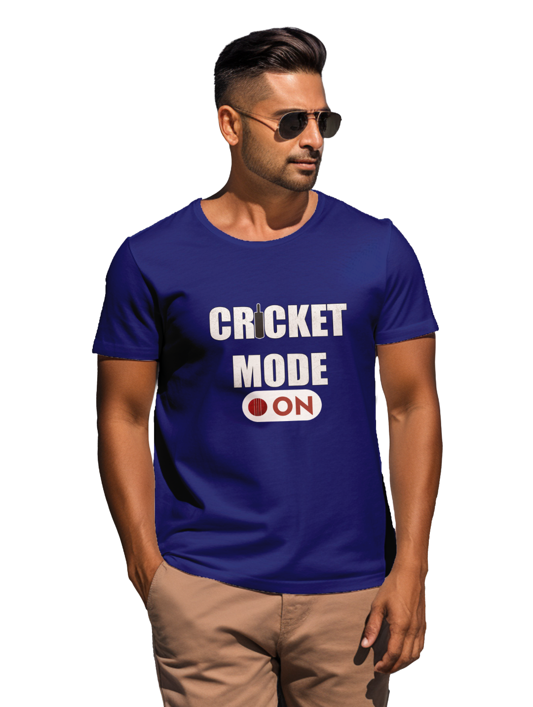 Mens Cricket Mode On T-shirt