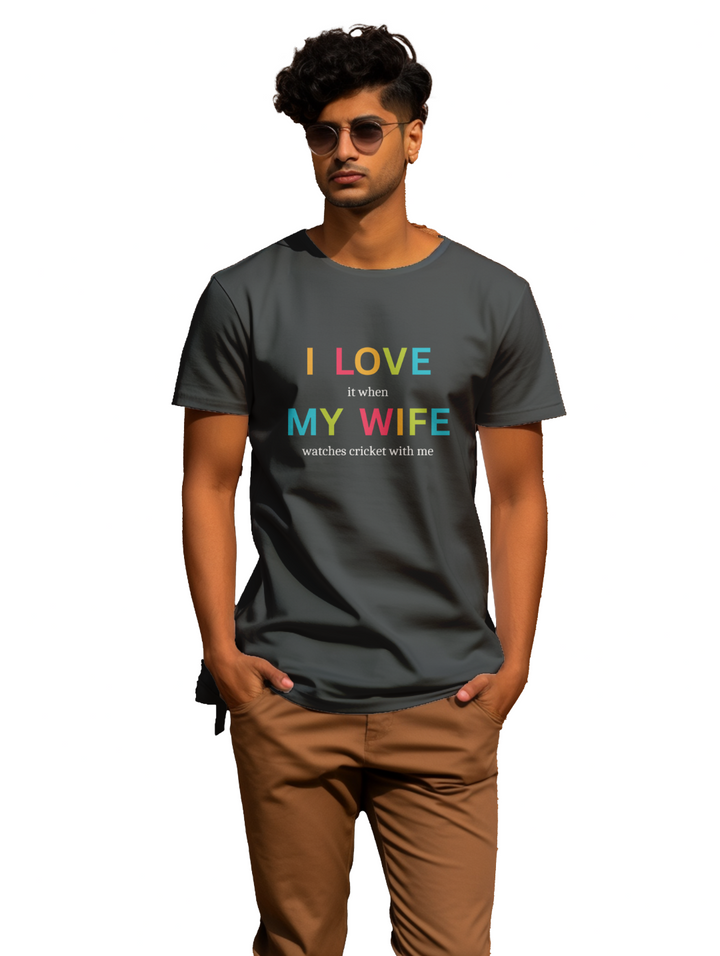 Men's love my wife T-shirt