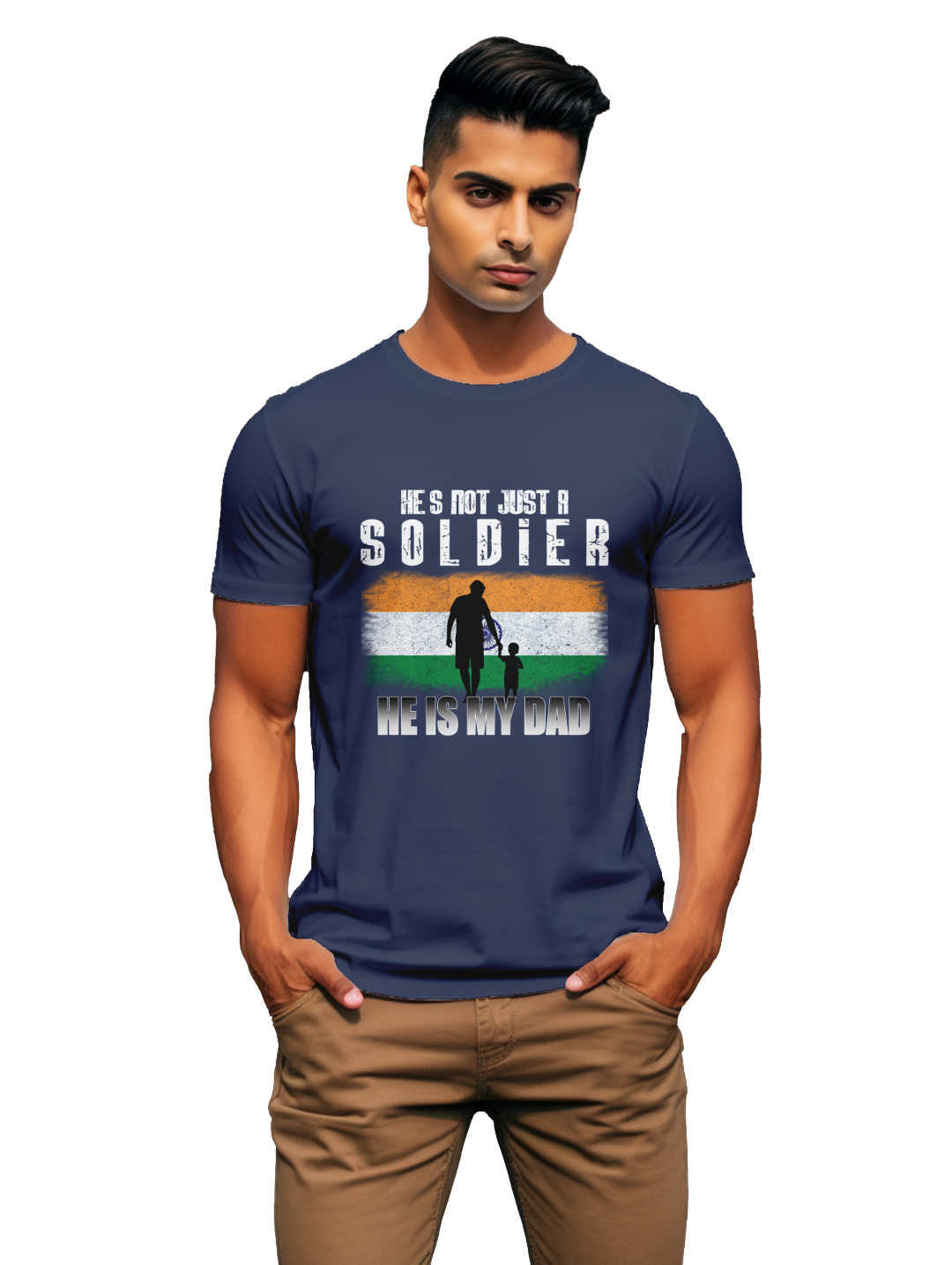 Mens He's not just a soldier he is my dad t-shirt