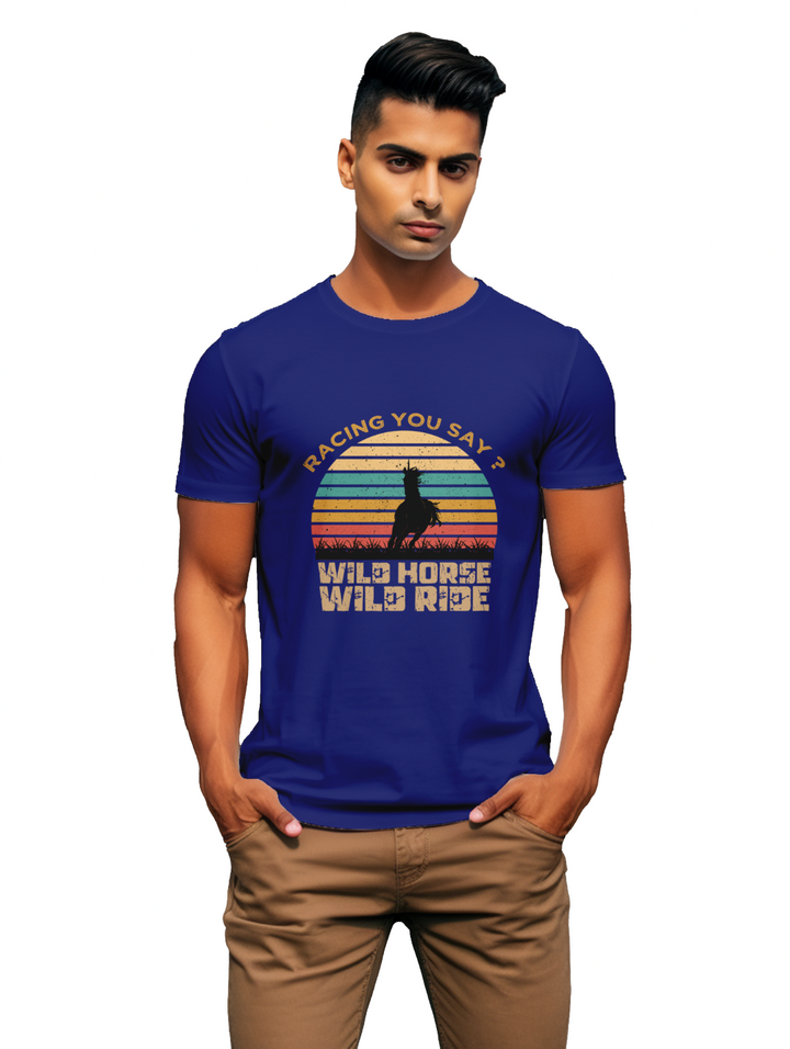 Men's Racing Wild Horse Ride Inspired T-Shirt