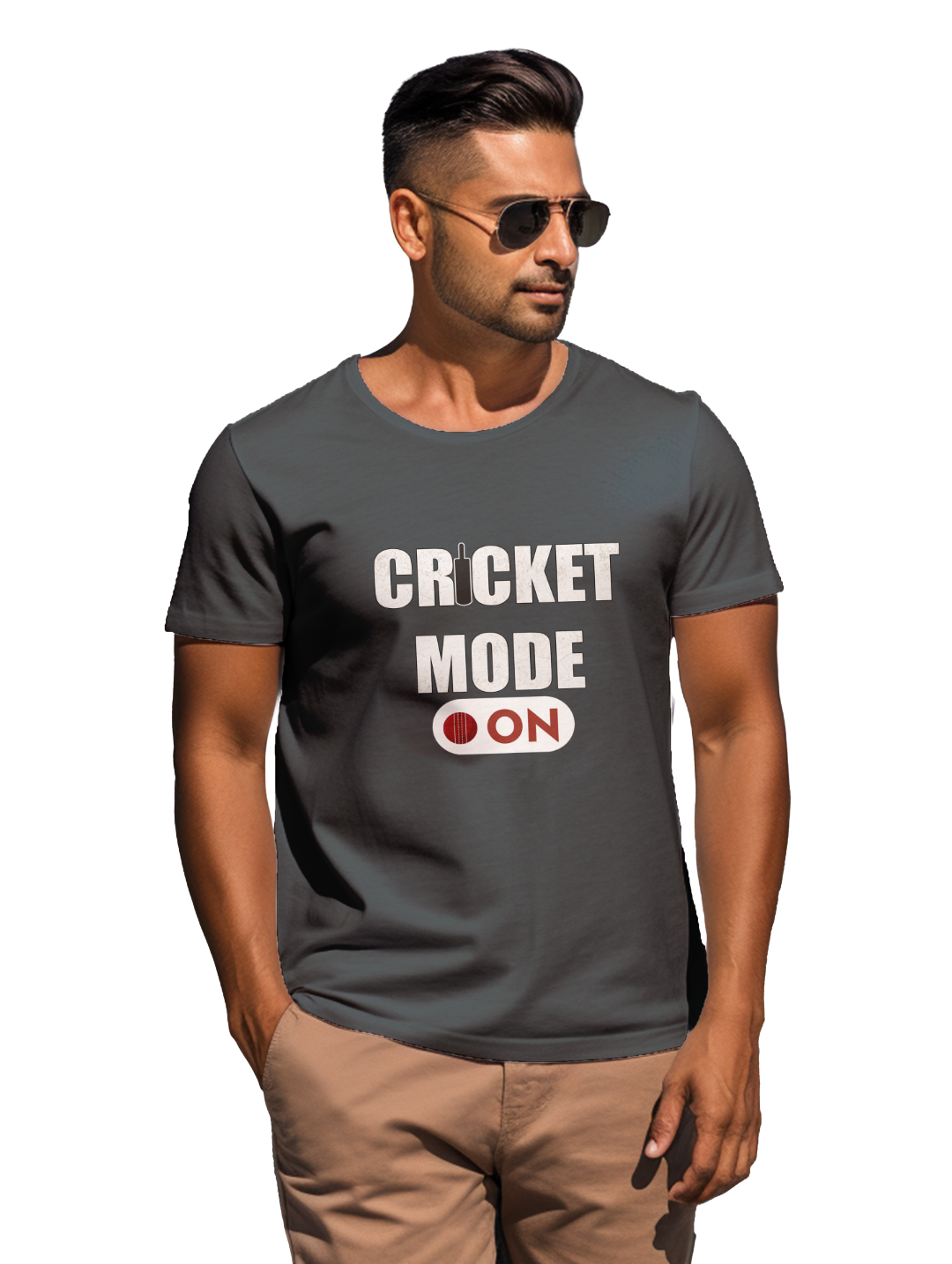 Mens Cricket Mode On T-shirt