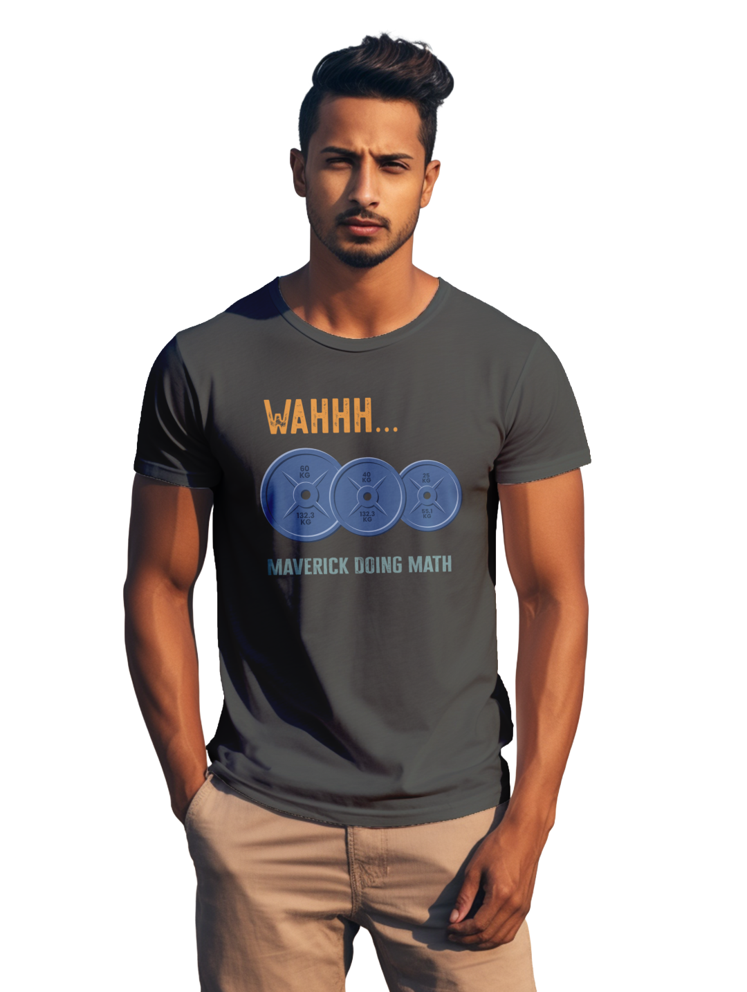 Mens Wahh Maverick doing math  T-Shirt