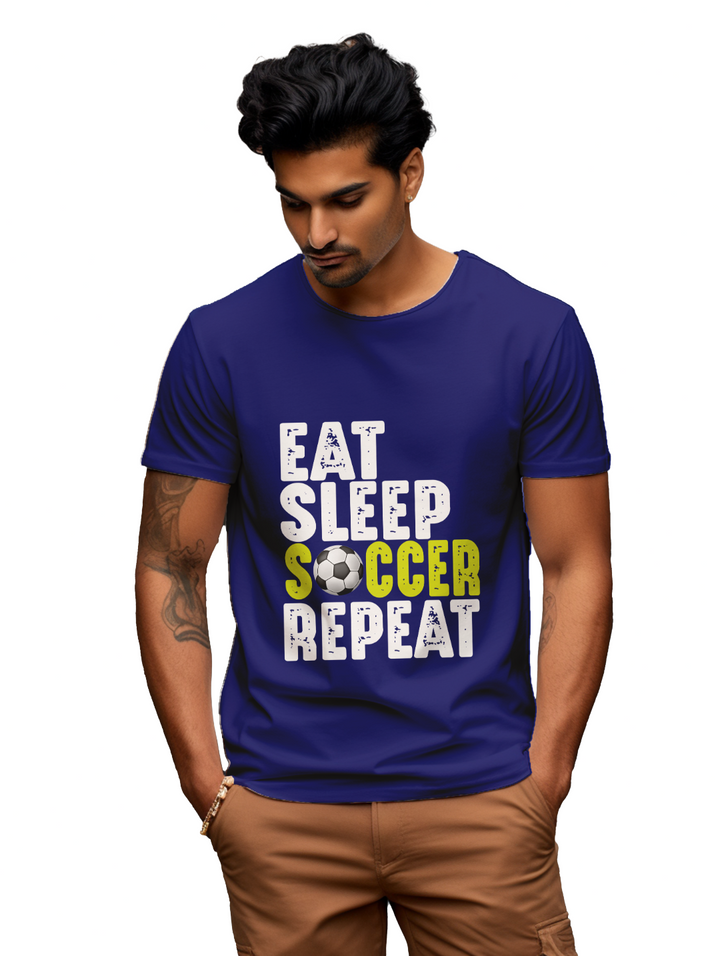men's Eat Sleep Soccer Repeat