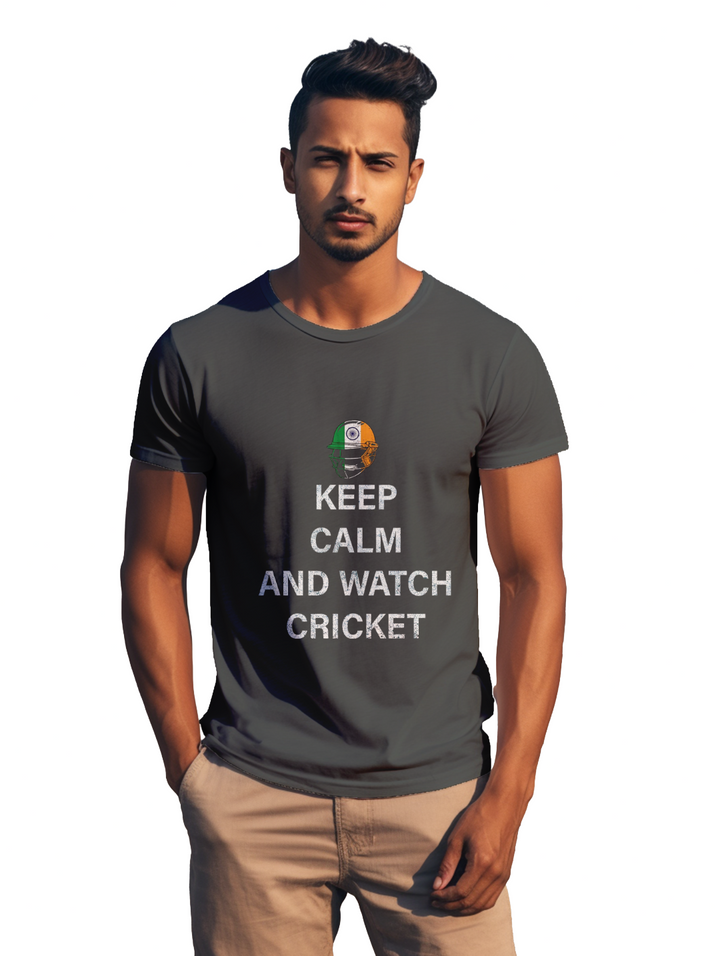 Men's Keep calm and watch cricket T-shirt