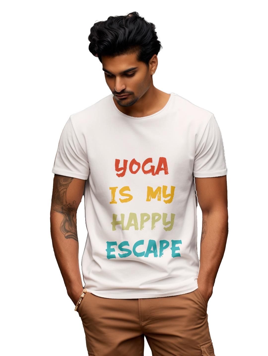 Men's  Yoga is my happy escape t-shirt