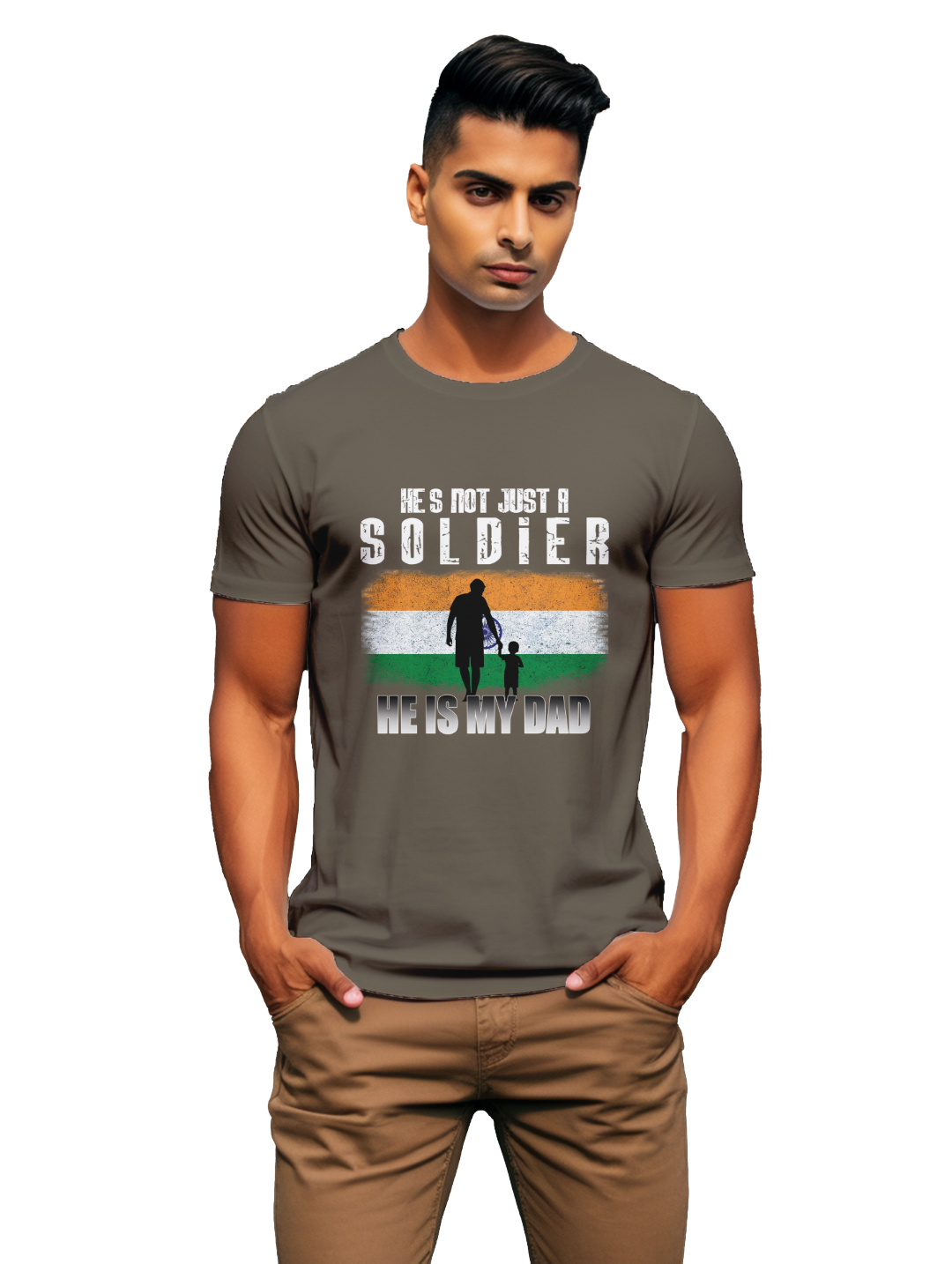 Mens He's not just a soldier he is my dad t-shirt