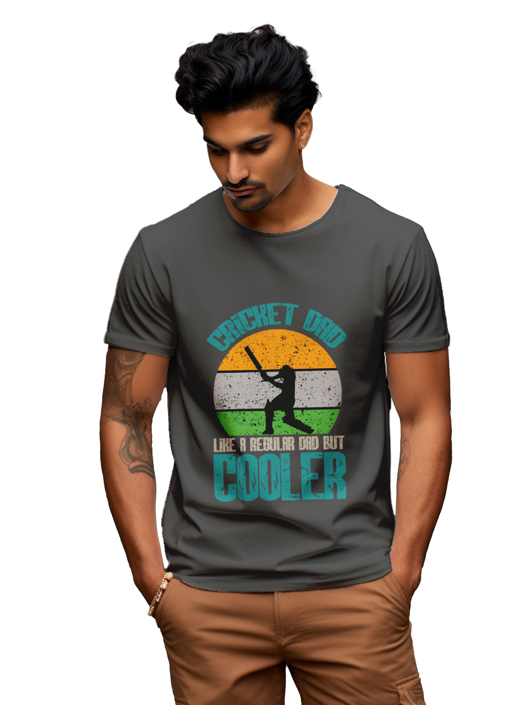 Mens Cricket_ Dad T-shirt