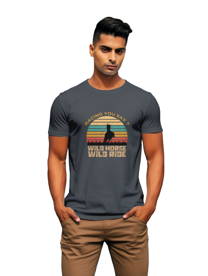 Men's Racing Wild Horse Ride Inspired T-Shirt
