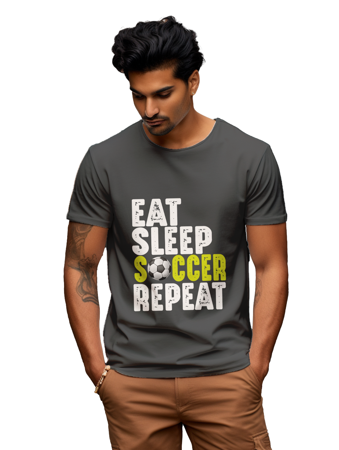 men's Eat Sleep Soccer Repeat