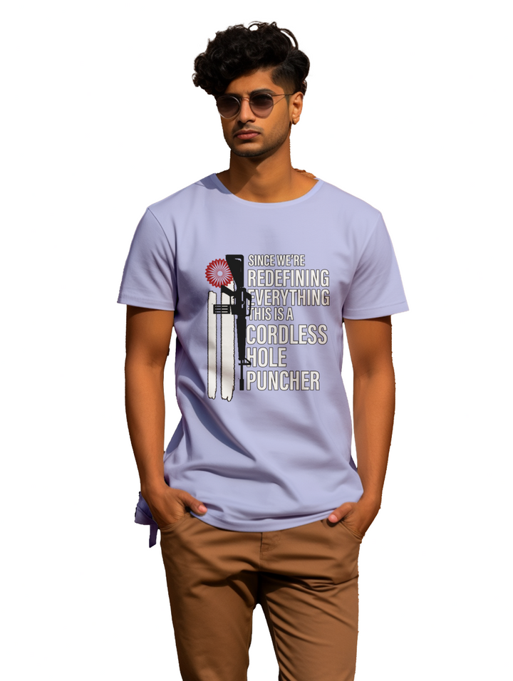 mens Cordless hole Puncher T-shirt