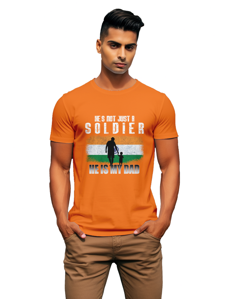 Mens He's not just a soldier he is my dad t-shirt