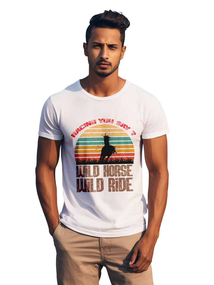 Men's Racing Wild Horse Ride Inspired T-Shirt