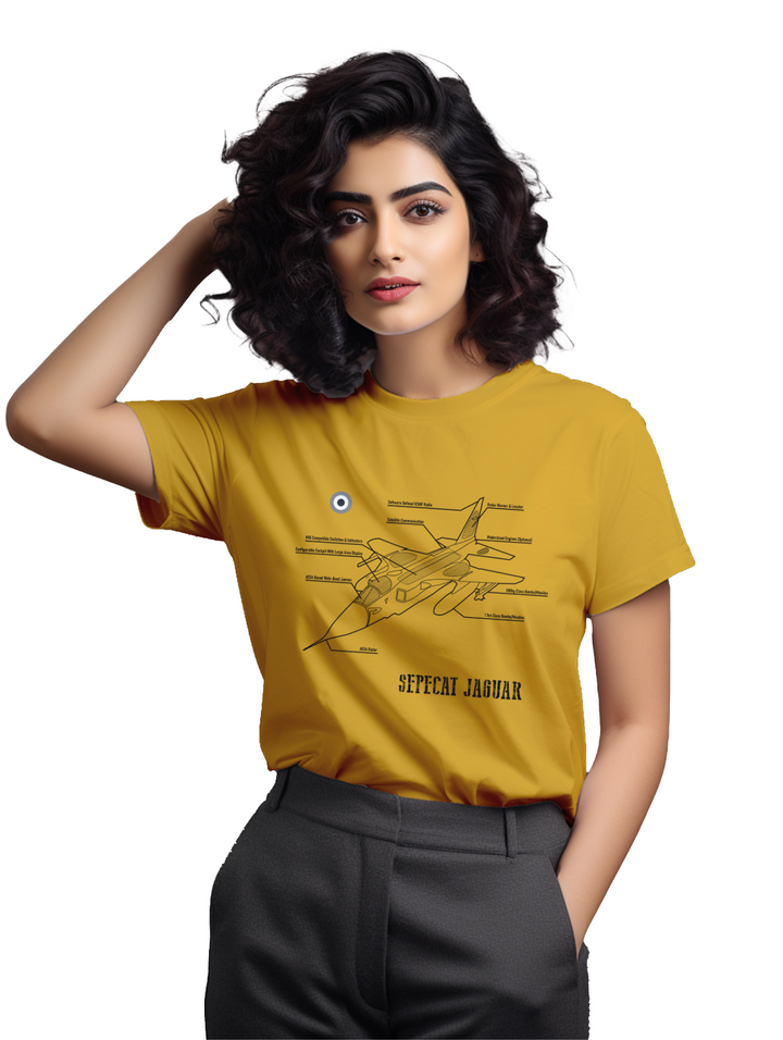 Women's Elegance in Flight with the SEPECAT Jaguar T-shirt