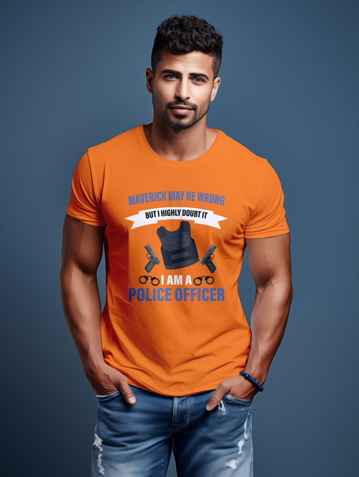 Men Maverick is a Police Officer tee